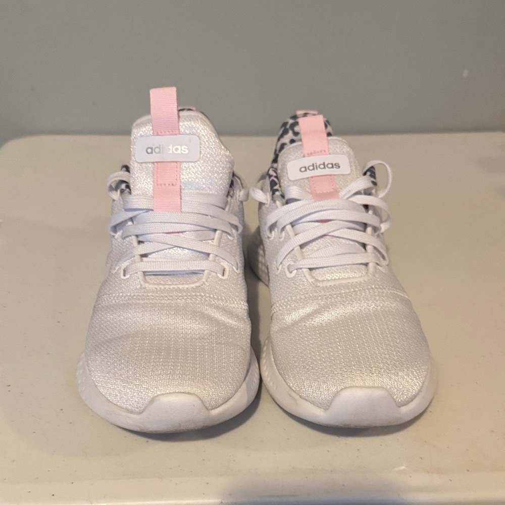 Adidas Women's White and Pink Athletic Shoes